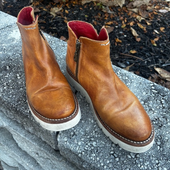 Bed Stu Lydyi platform Leather Ankle Boots Size 7 - Picture 2 of 12